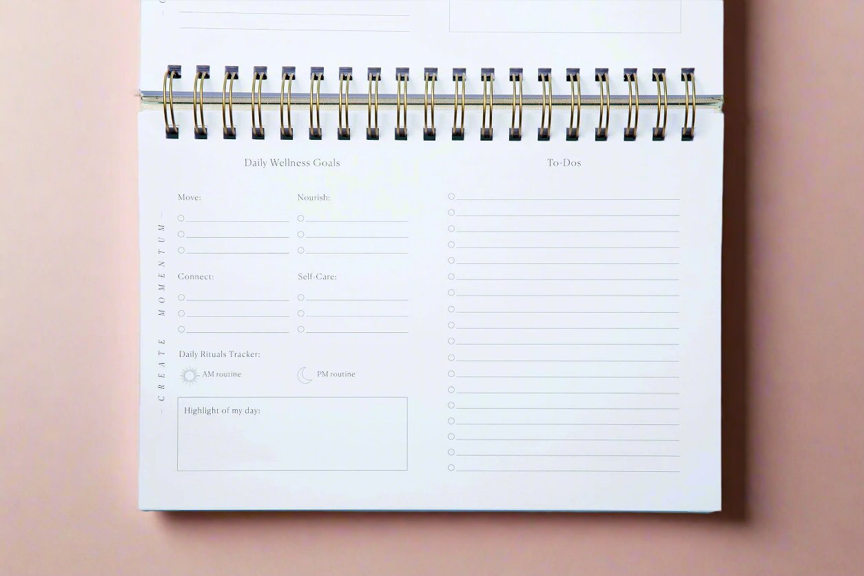 The Daily Journal by Amenities gift set - Create Momentum page