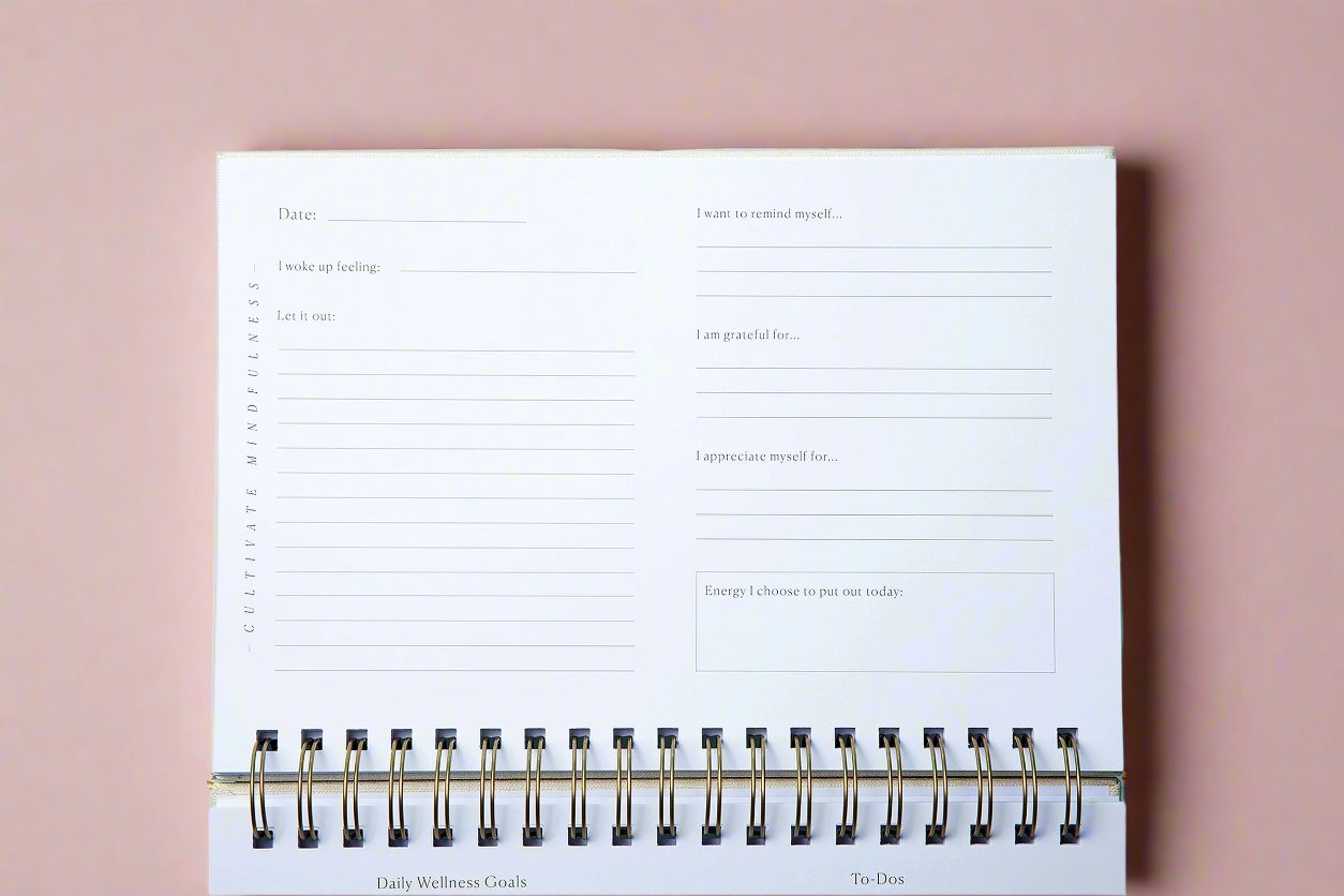 The Daily, a wellness journal and daily planner, cultivate mindfulness daily page