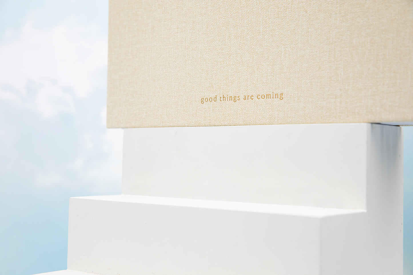 Back cover of The Daily, a wellness journal and daily planner, that says good things are coming
