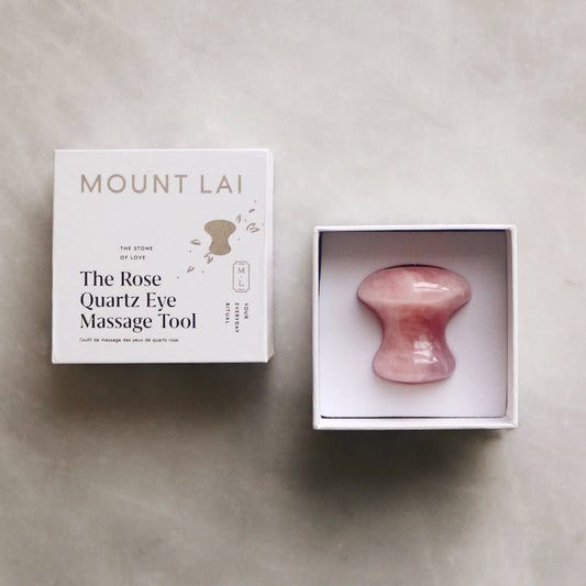 Mount Lai De-Puffing Rose Quartz Eye Massage Tool