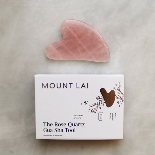 Mount Lai The Rose Quartz Gua Sha Facial Lifting Tool