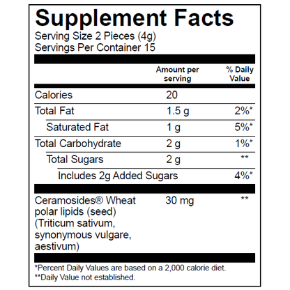 Glow Bites from Sourse nutritional info