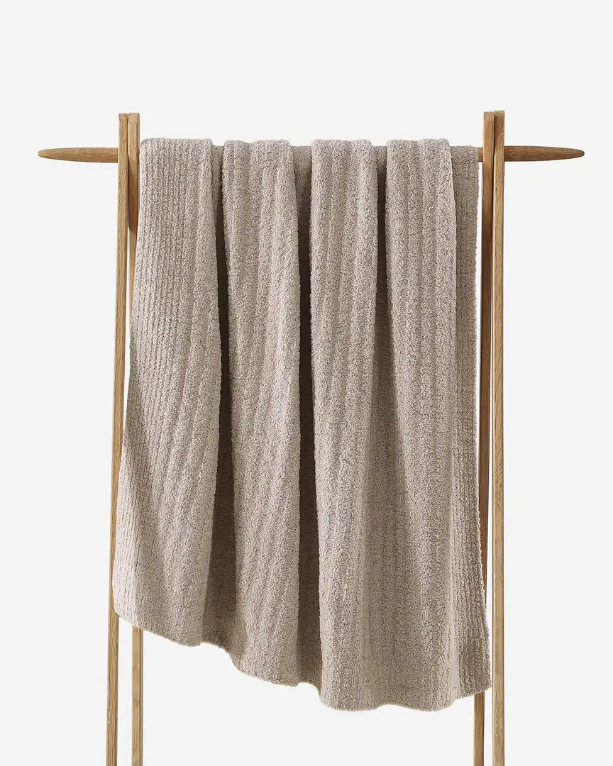 Sunday Citizen Ribbed Lightweight Throw taupe