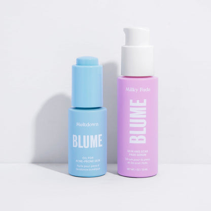 Bottles of Blume Milky Fade and Meltdown